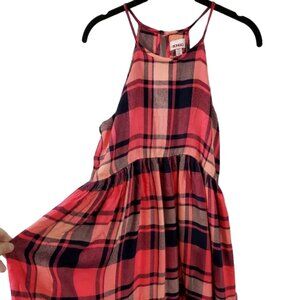 Red Bongo Plaid Summer Dress (size: small)